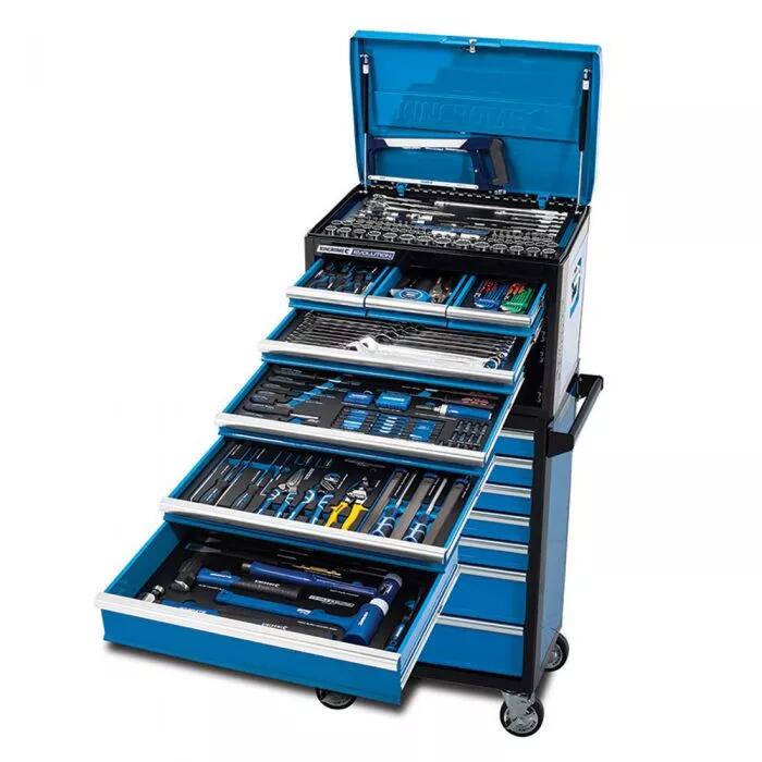 KINCROME DEVELOPMENT OF WORK SHOP 281 PIECE 14 DRAWER DEEP W. TROLLEY K1227
