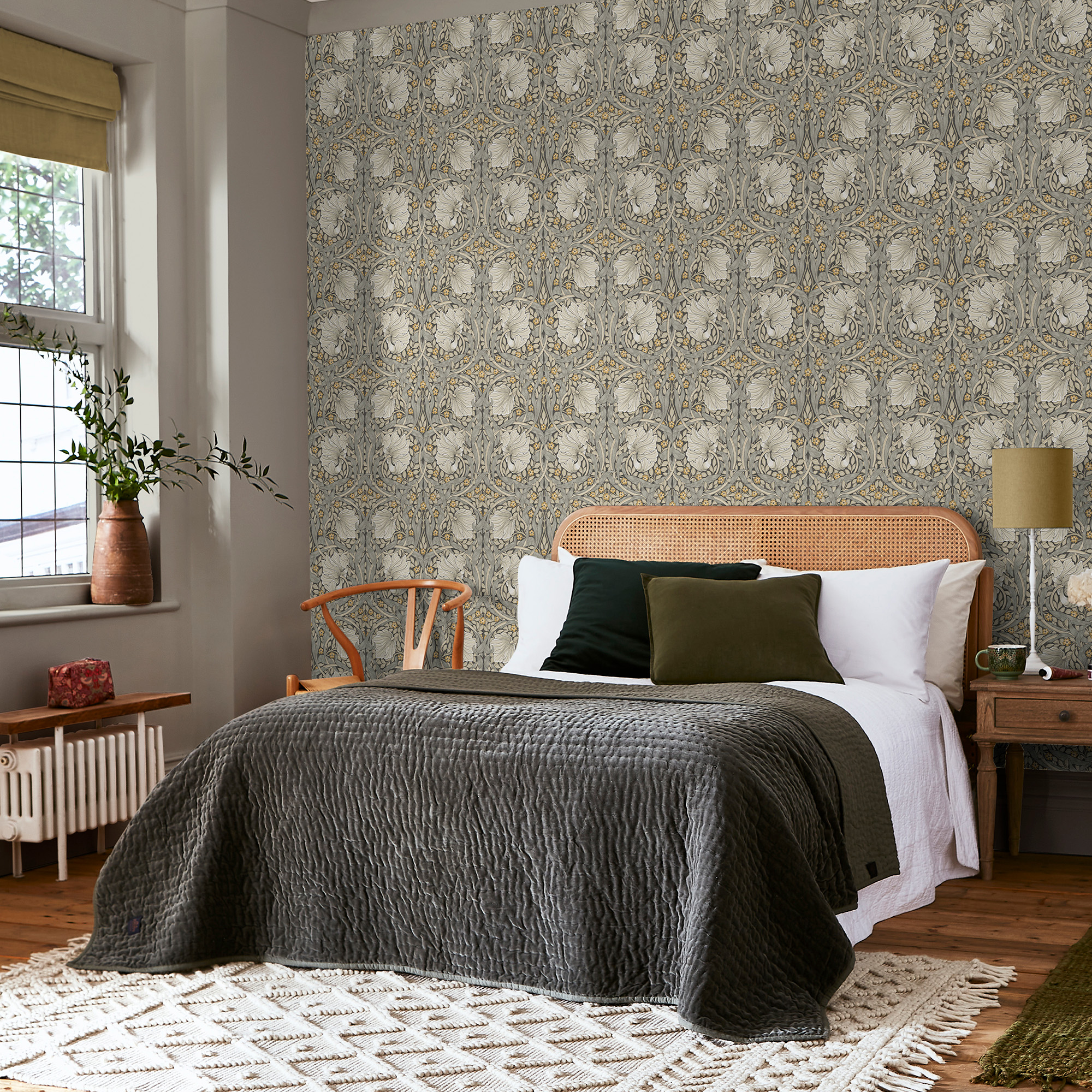Vliesbehang pimpernel grey