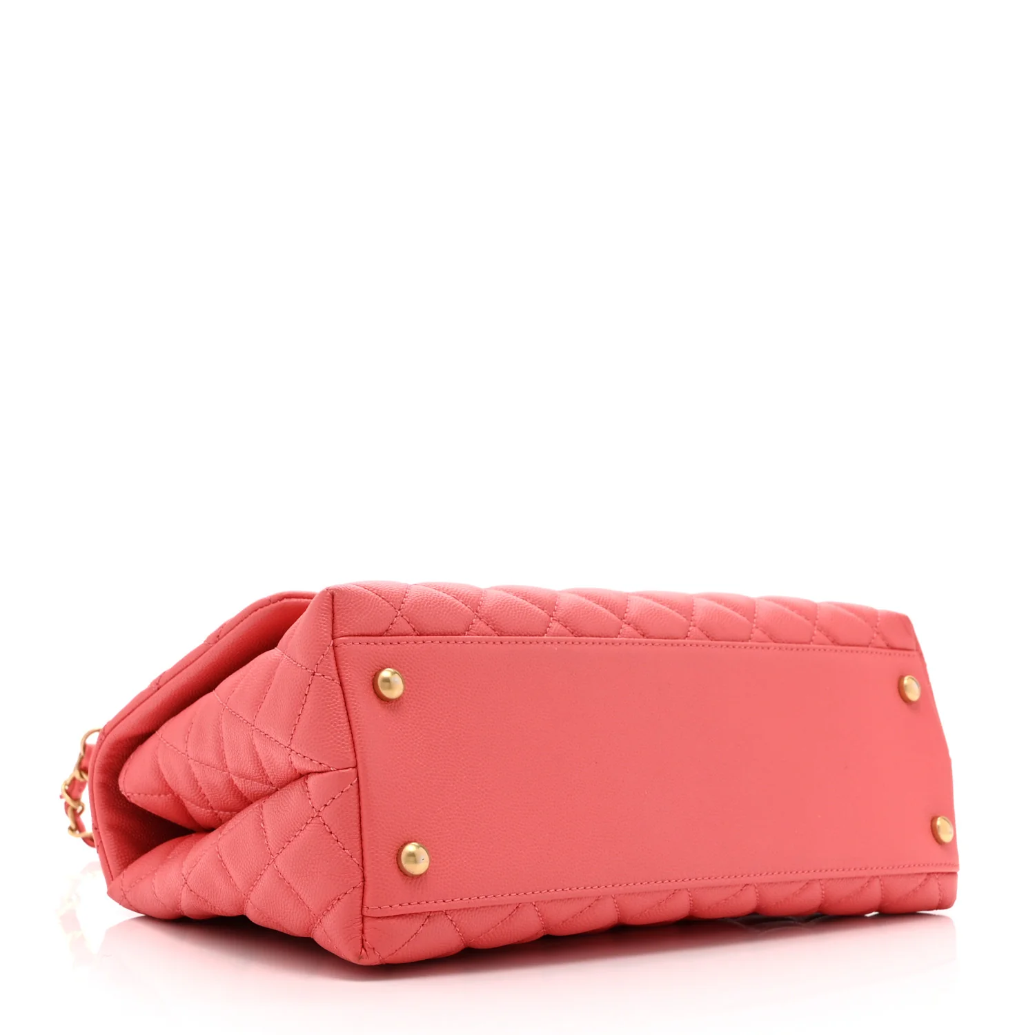 Caviar Quilted Small Coco Handle Flap Pink - Top Club