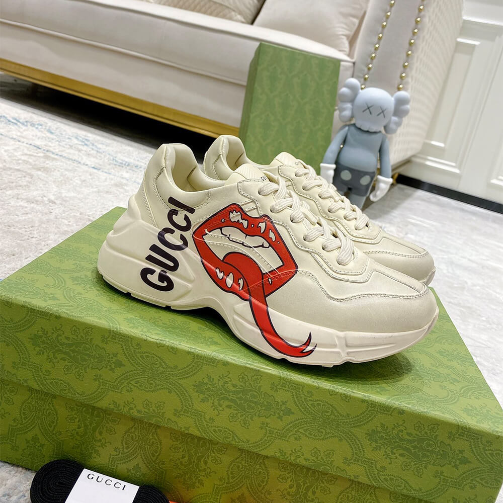 Gucci Rhyton sneaker with mouth print - Top Club
