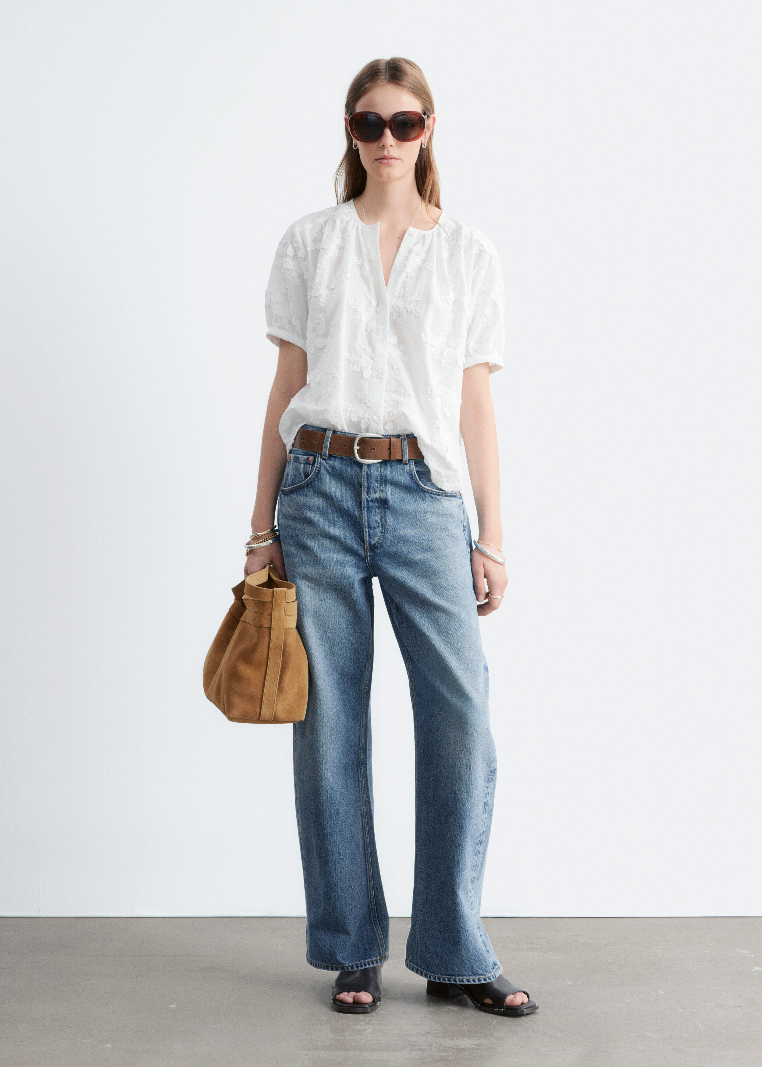 & Other Stories OVERSIZED PUFF-SLEEVE BLOUSE