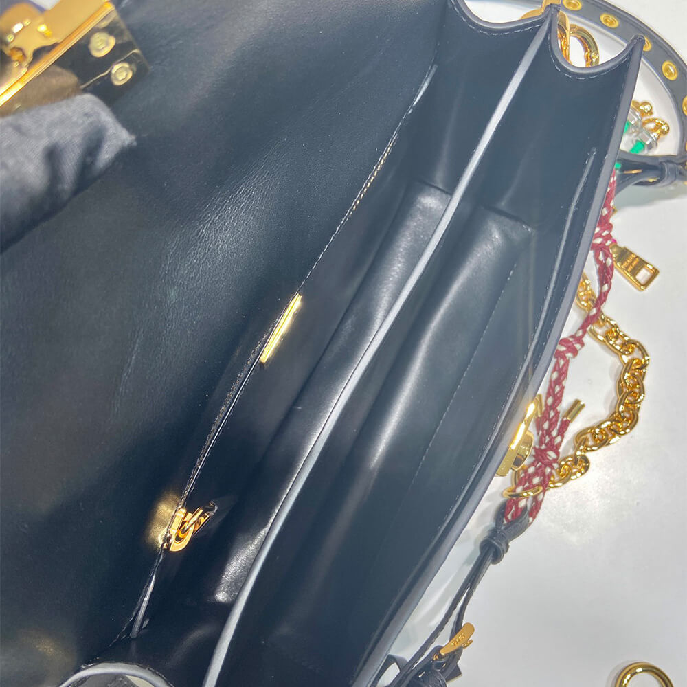 Prada Soft Sound small leather shoulder bag with charms(high-end grade) - Top Club