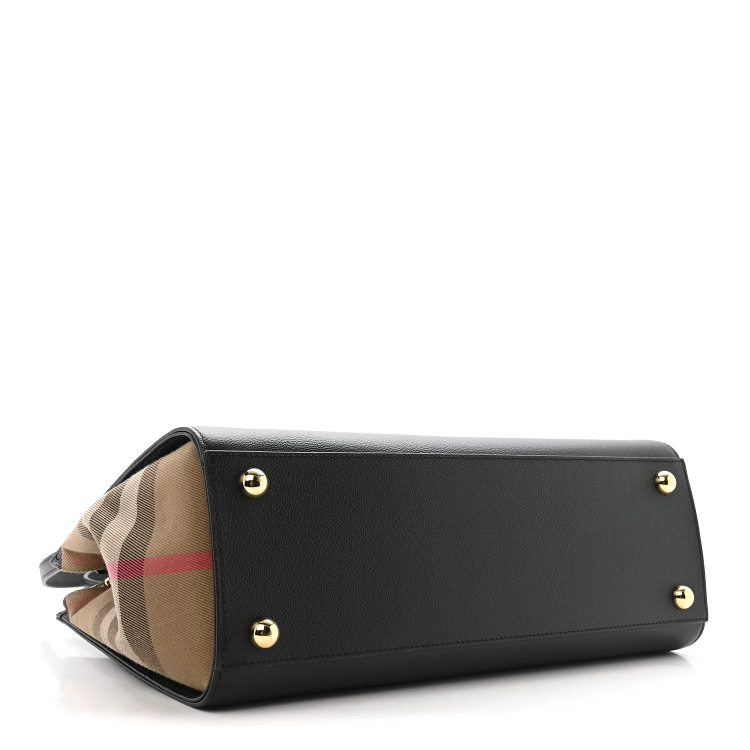 Calfskin Mega Check Small Banwell Tote Black - Top Club
