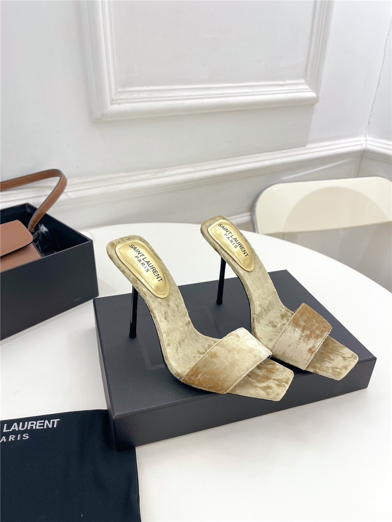 YSL spring and summer new high-heeled slippers - Sneaker Replica Workshop