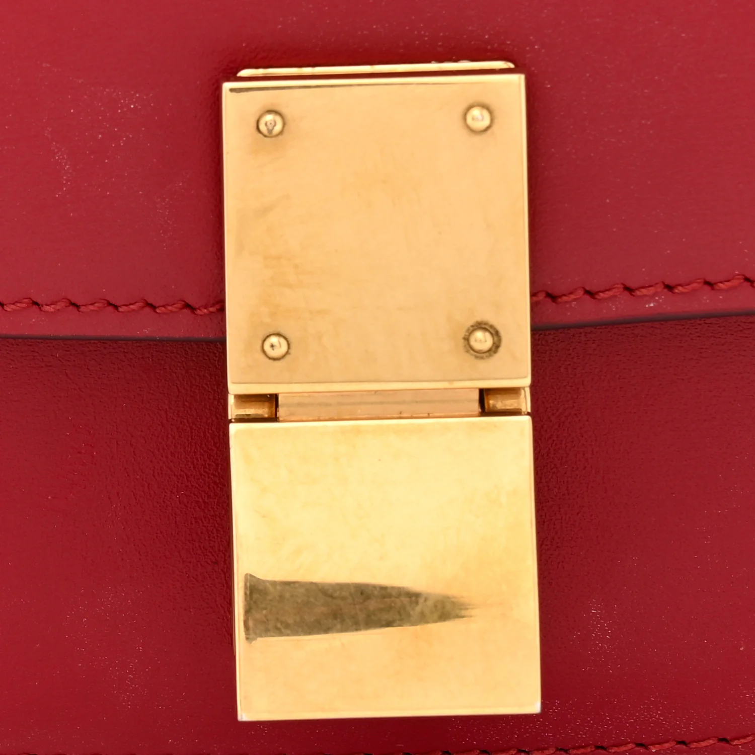 Box Calfskin Small Classic Box Flap Bag Red - Top Club