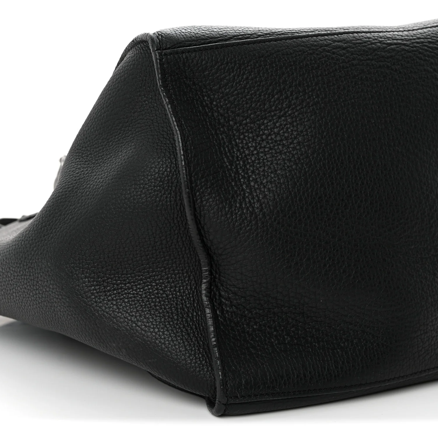 Supple Grained Calfskin Small Big Bag Black - Top Club