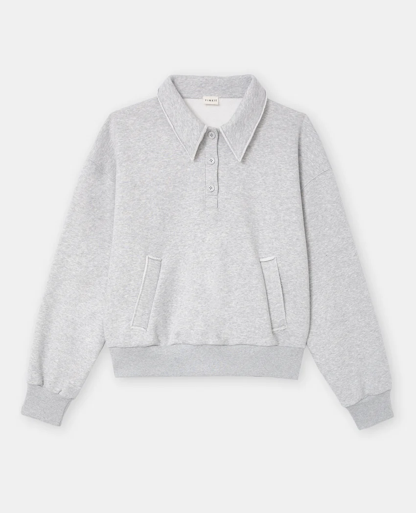 Pimkie Sweat col polo avec poches et détails coupés