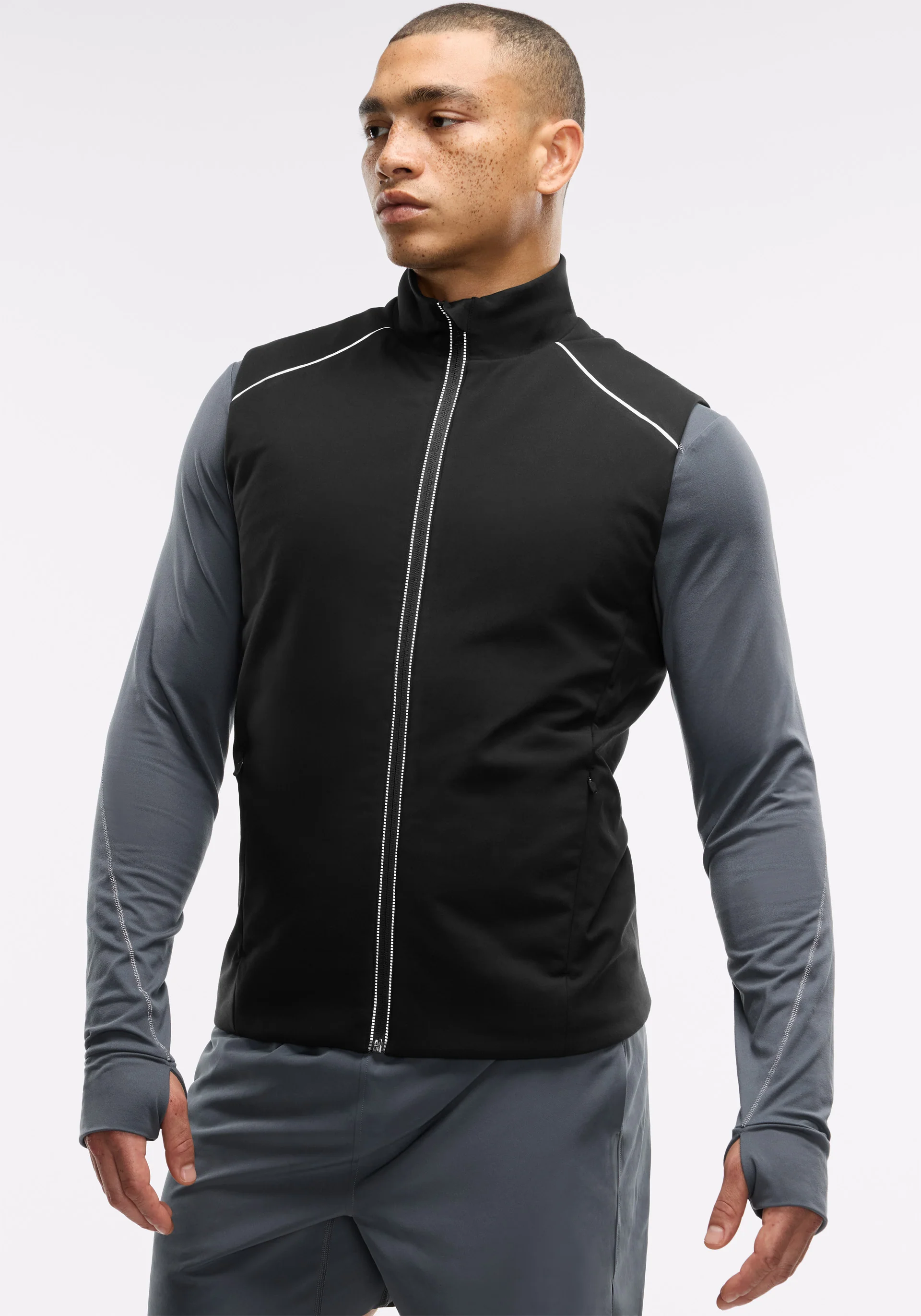 Padded Full Zip Run Vest - MoB Apparel