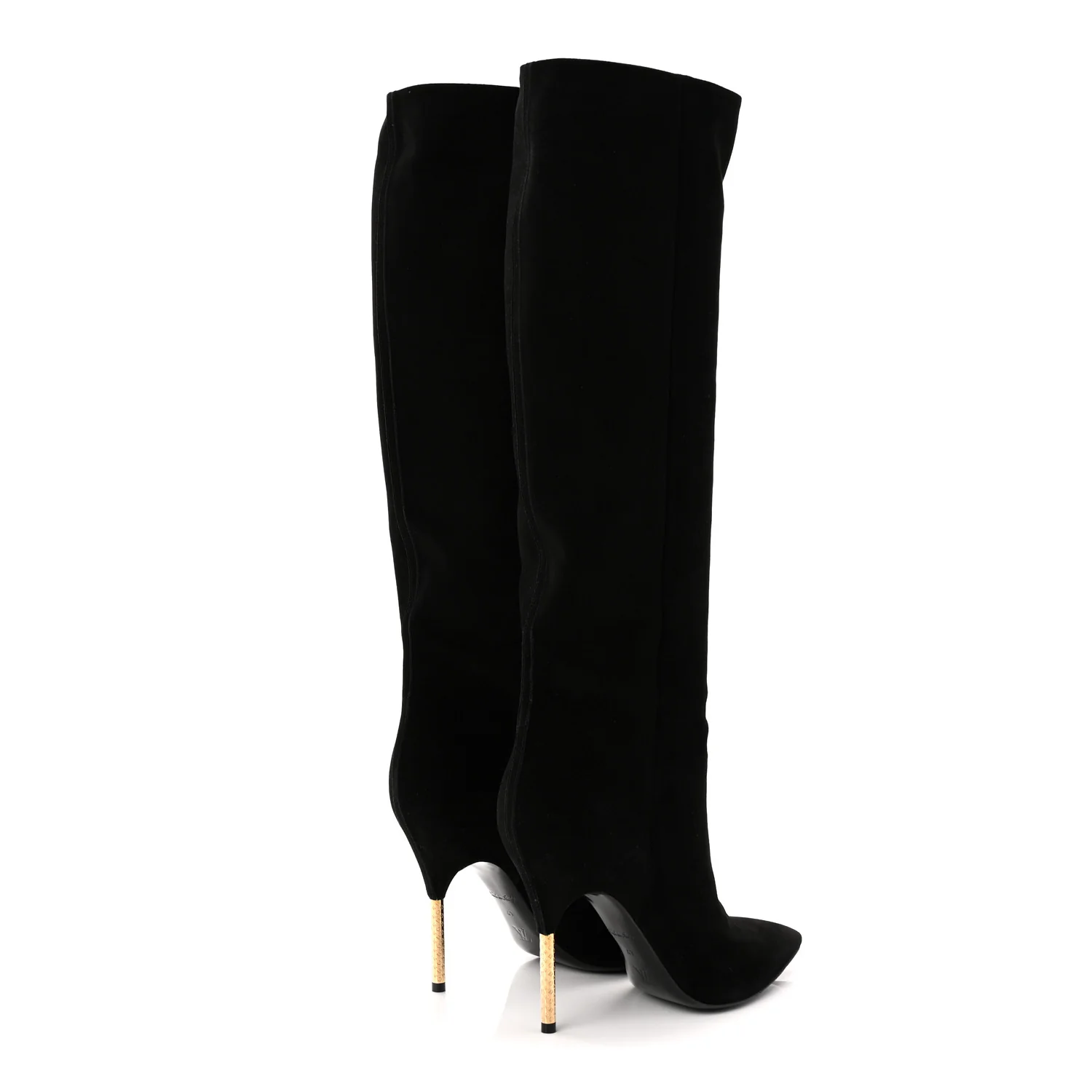 Suede High Boots 41 Black - Top Club
