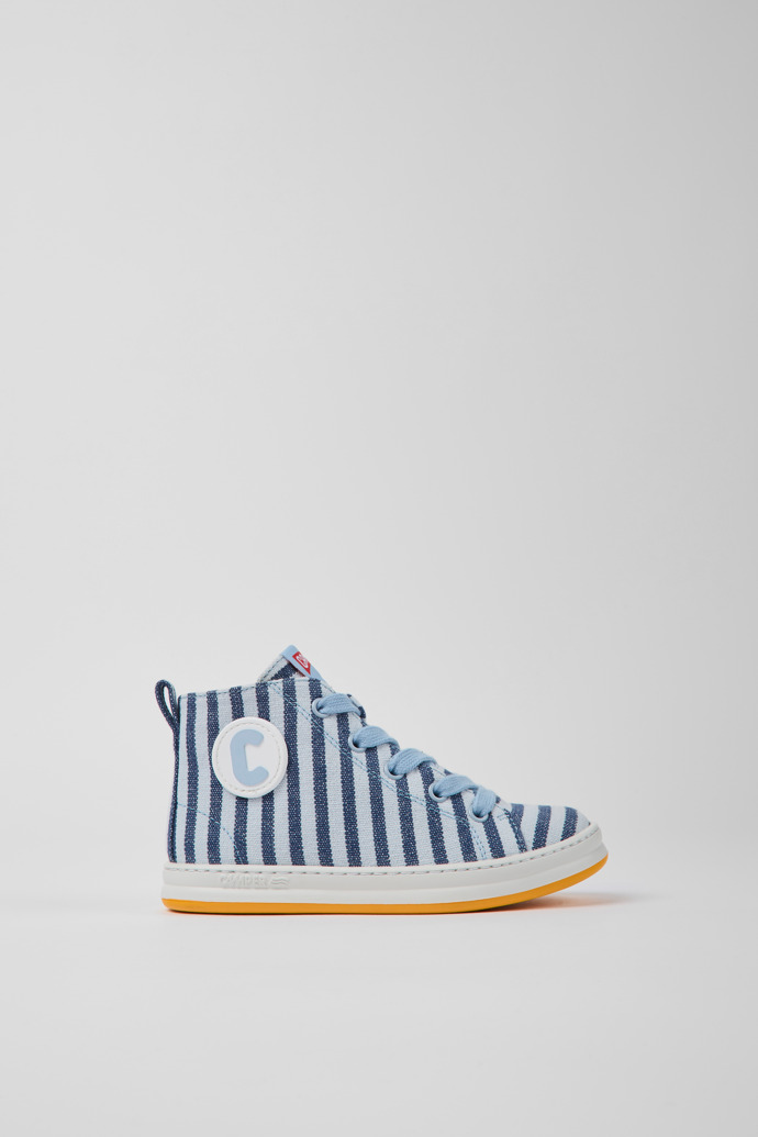 Runner blue and white textile sneakers for children