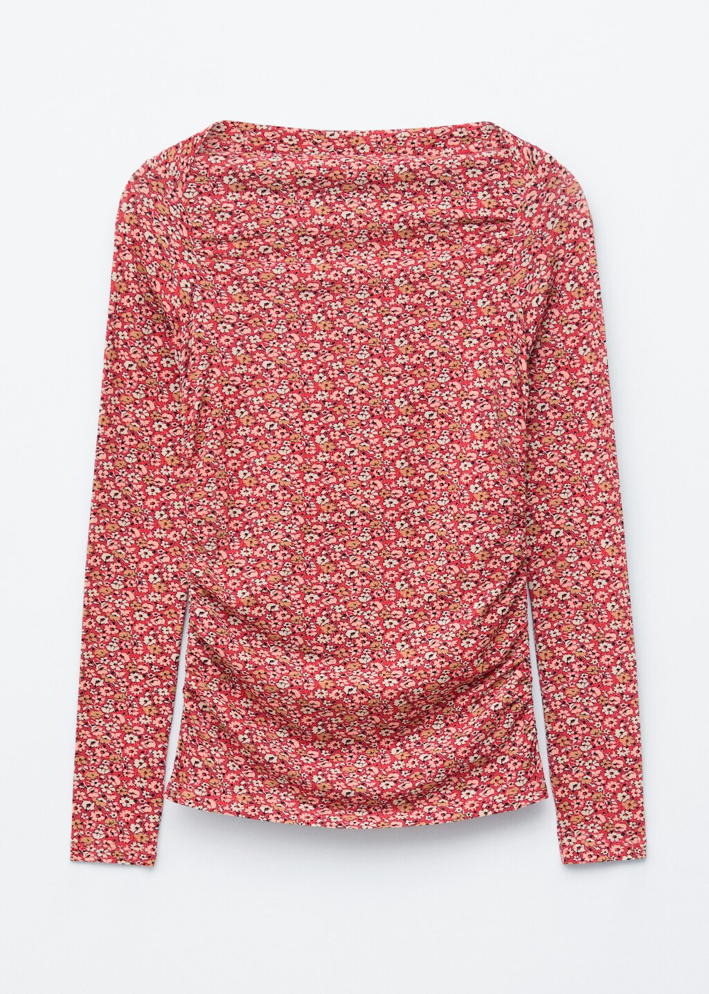 & Other Stories RUCHED FLORAL TOP