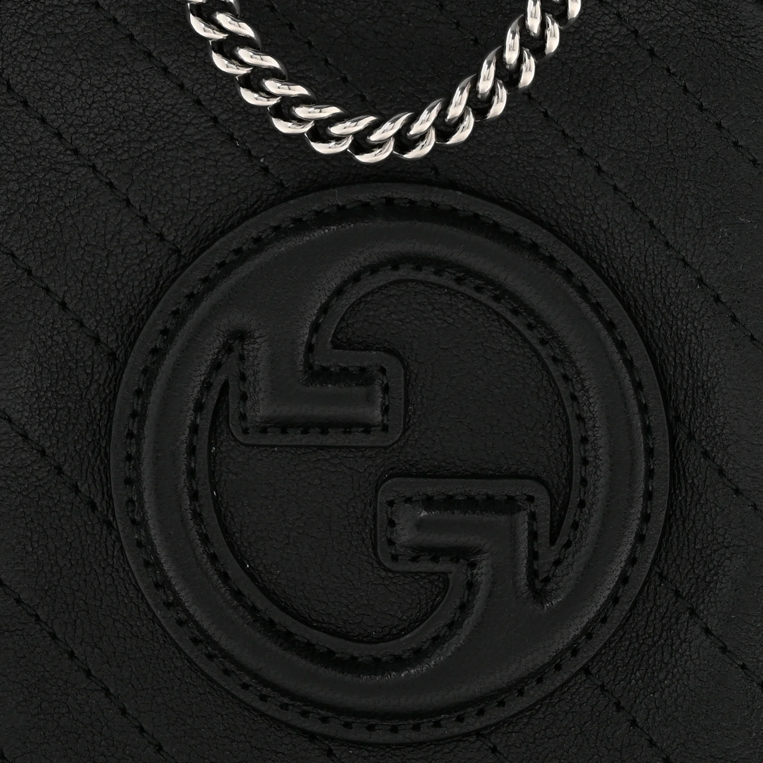 Sakai Be Green Calfskin Diagonal Stitched Mini Blondie Vertical Shoulder Bag Black - Top Club