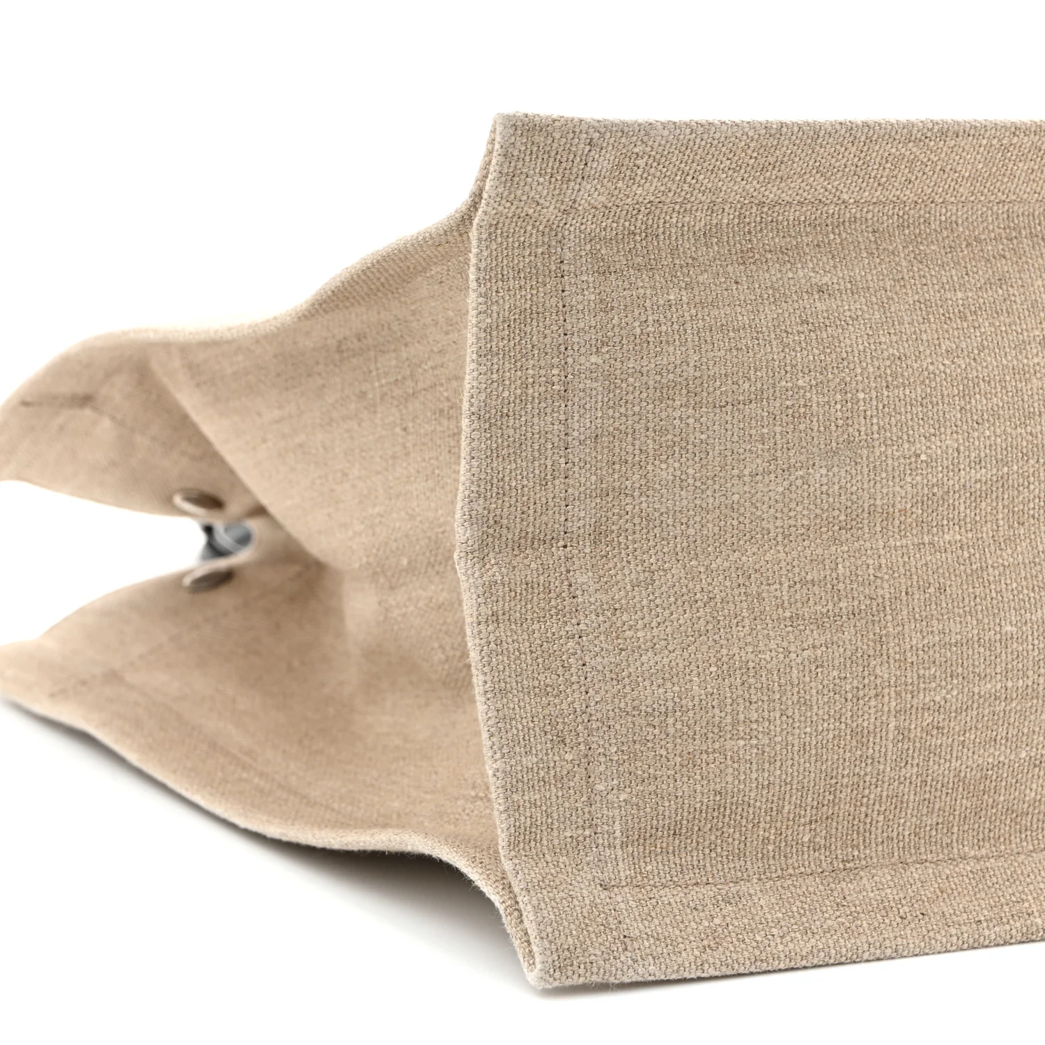 Linen Calfskin Small Rive Gauche Tote Optic White - Top Club