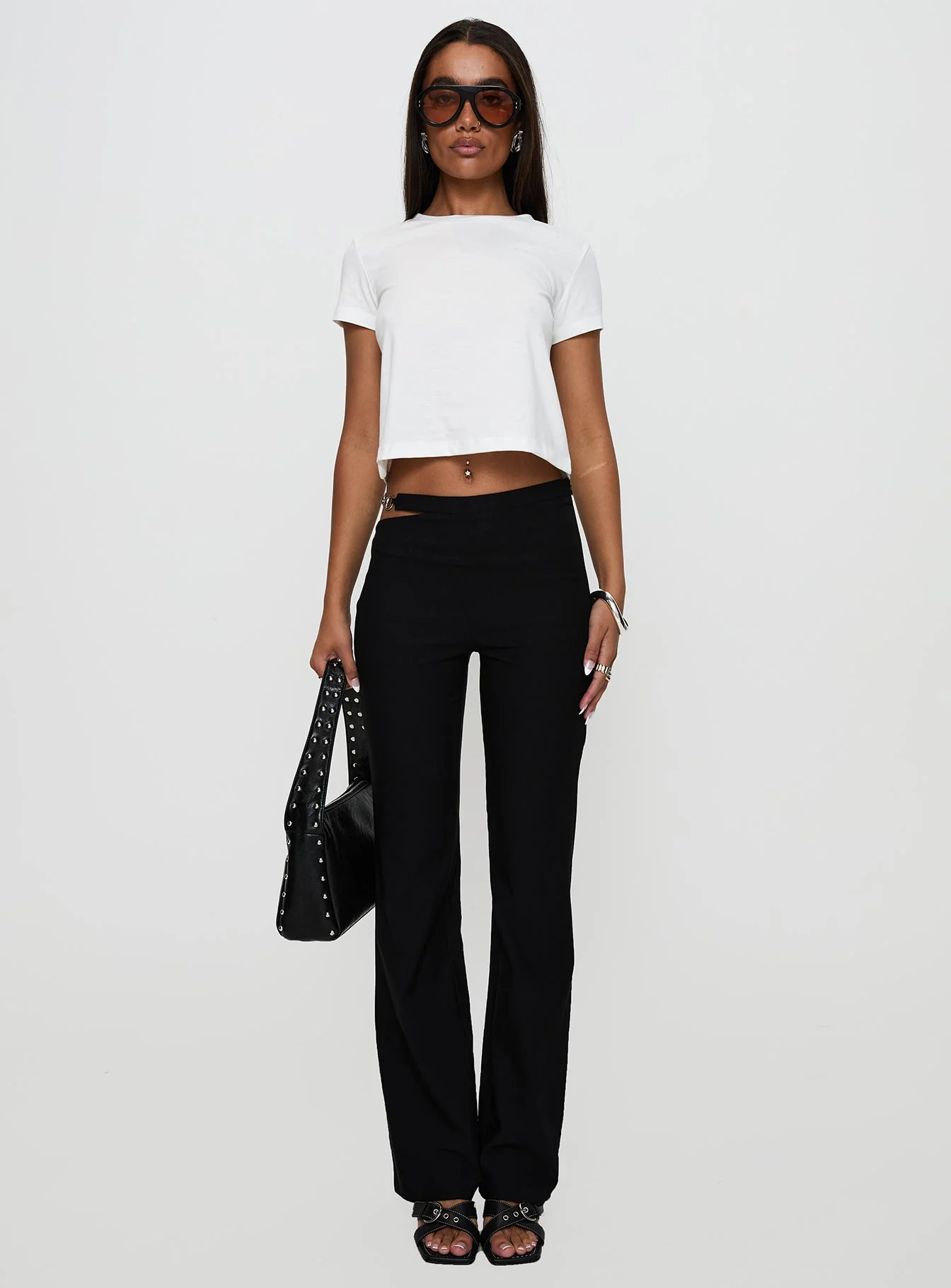 Eyes On You Flare Pants Black
