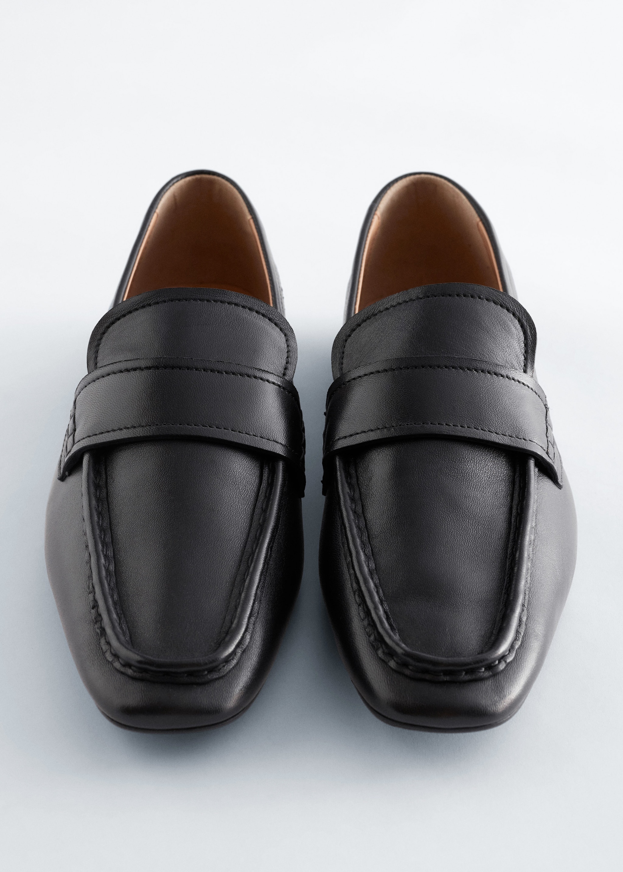 & Other Stories SQUARE-TOE LEATHER LOAFERS