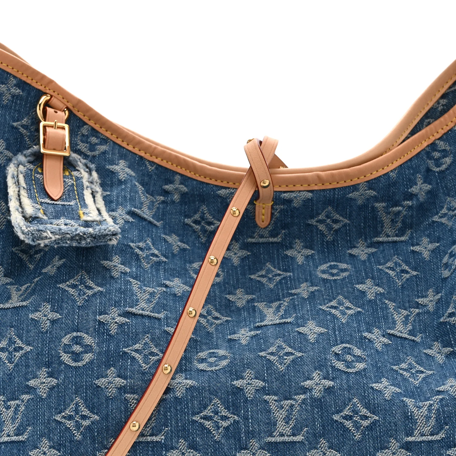 Monogram Denim CarryAll MM Blue - Top Club