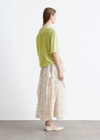 & Other Stories GATHERED CREPE BLOUSE