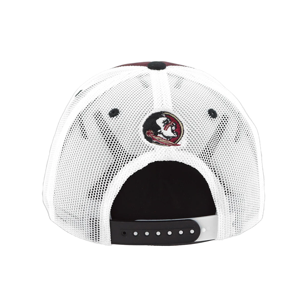 Zephyr Unconquered Silhouette/Florida State Seminoles Adjustable Foam Trucker Cap - Black/White - MoB Apparel