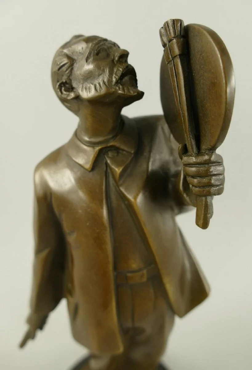 Luxury Art Nouveau bronze sculpture Vincent van Gogh bronze / black 10 x 9 x H. 26 cm - bronze figure with marble base - decorative figure - decorative accessories