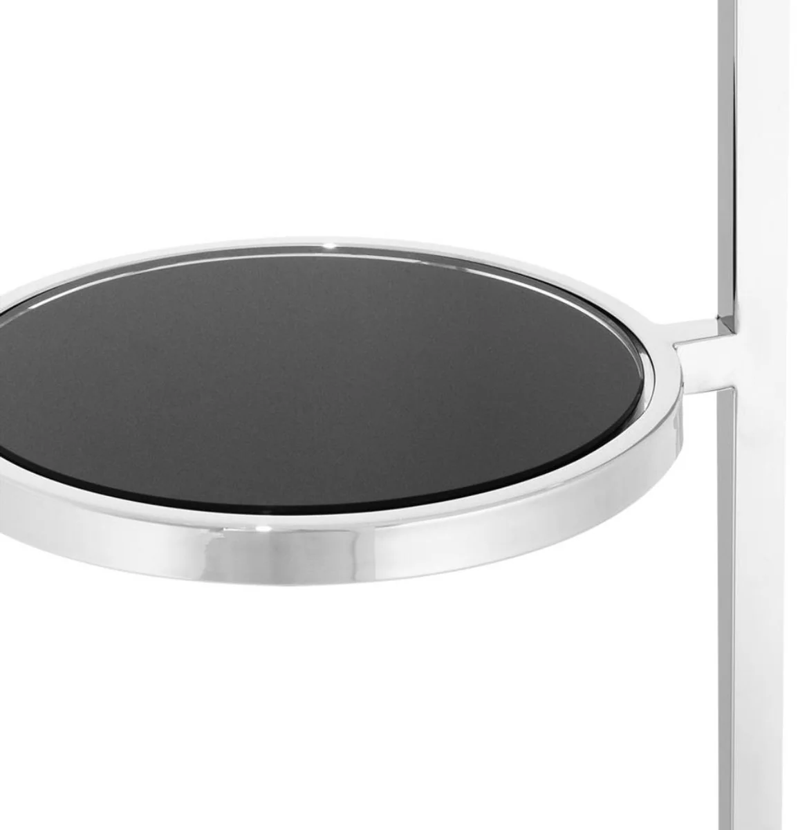 Luxury stainless steel side table silver / black - hotel furniture
