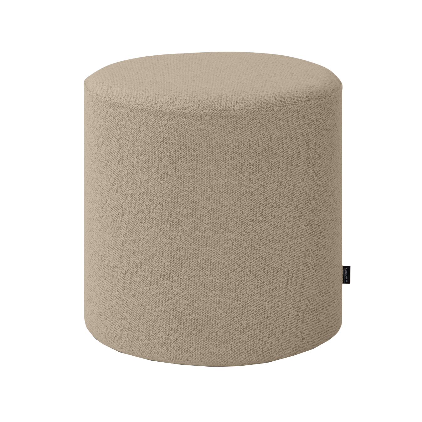 Poef Bouclé beige Ø46 cm