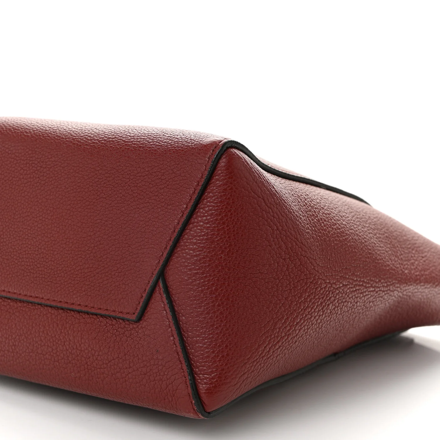 Soft Grained Calfskin Sangle Bucket Bag Light Burgundy - Top Club
