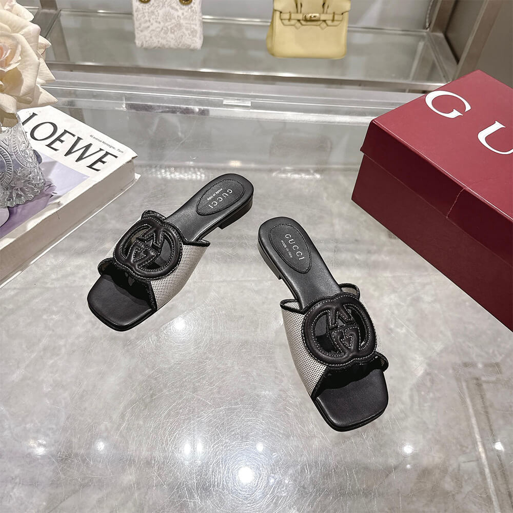 GUCCI Women s Interlocking G slide sandal - Top Club