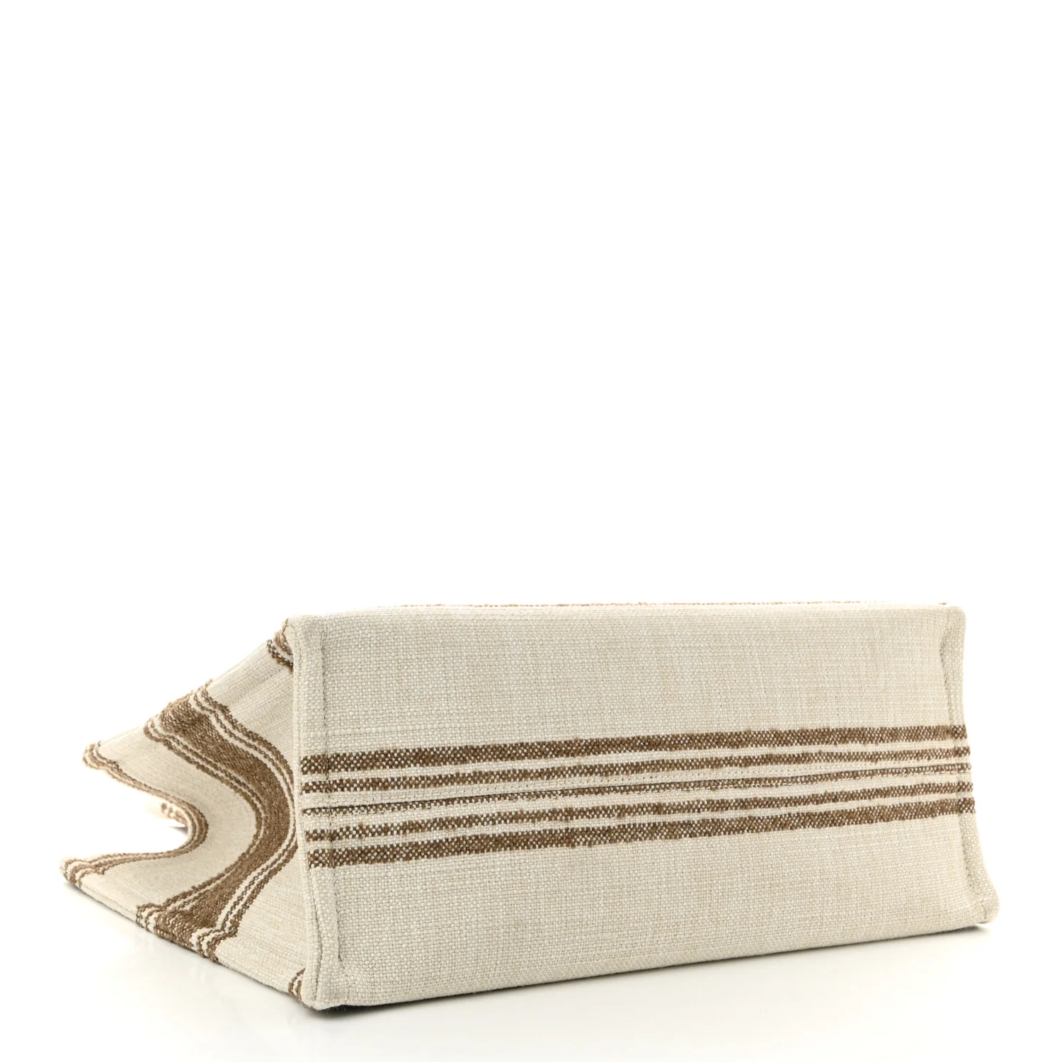 Jacquard Striped Large Cabas Thais Tobacco Tan - Top Club