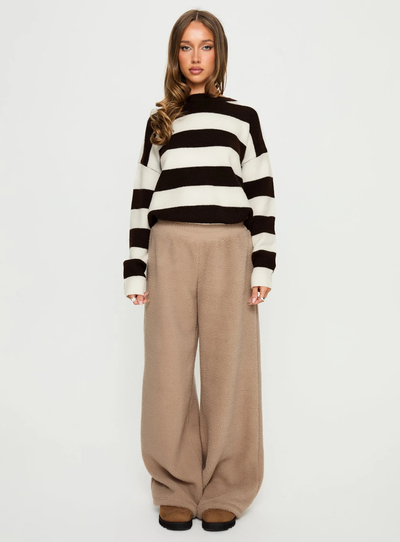 Siberia Fleece Track Pant Light Brown