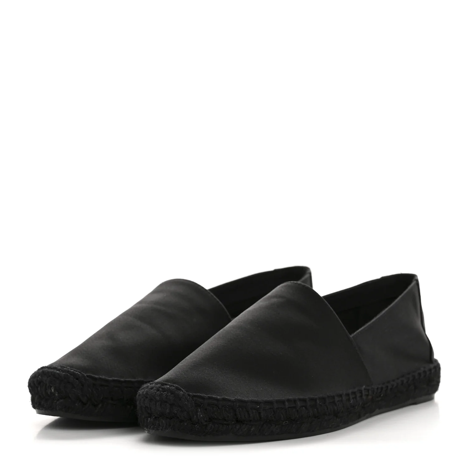 Crepe Satin Elba Espadrilles 38 Black - Top Club