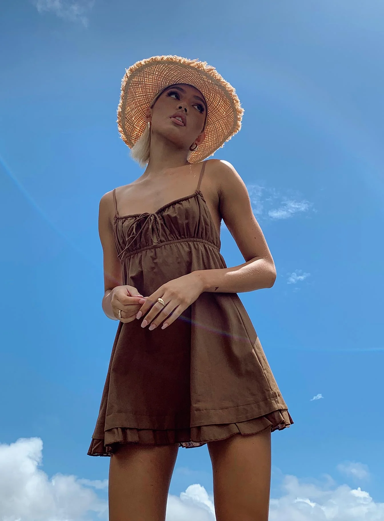 Empress Of Love Mini Dress Brown