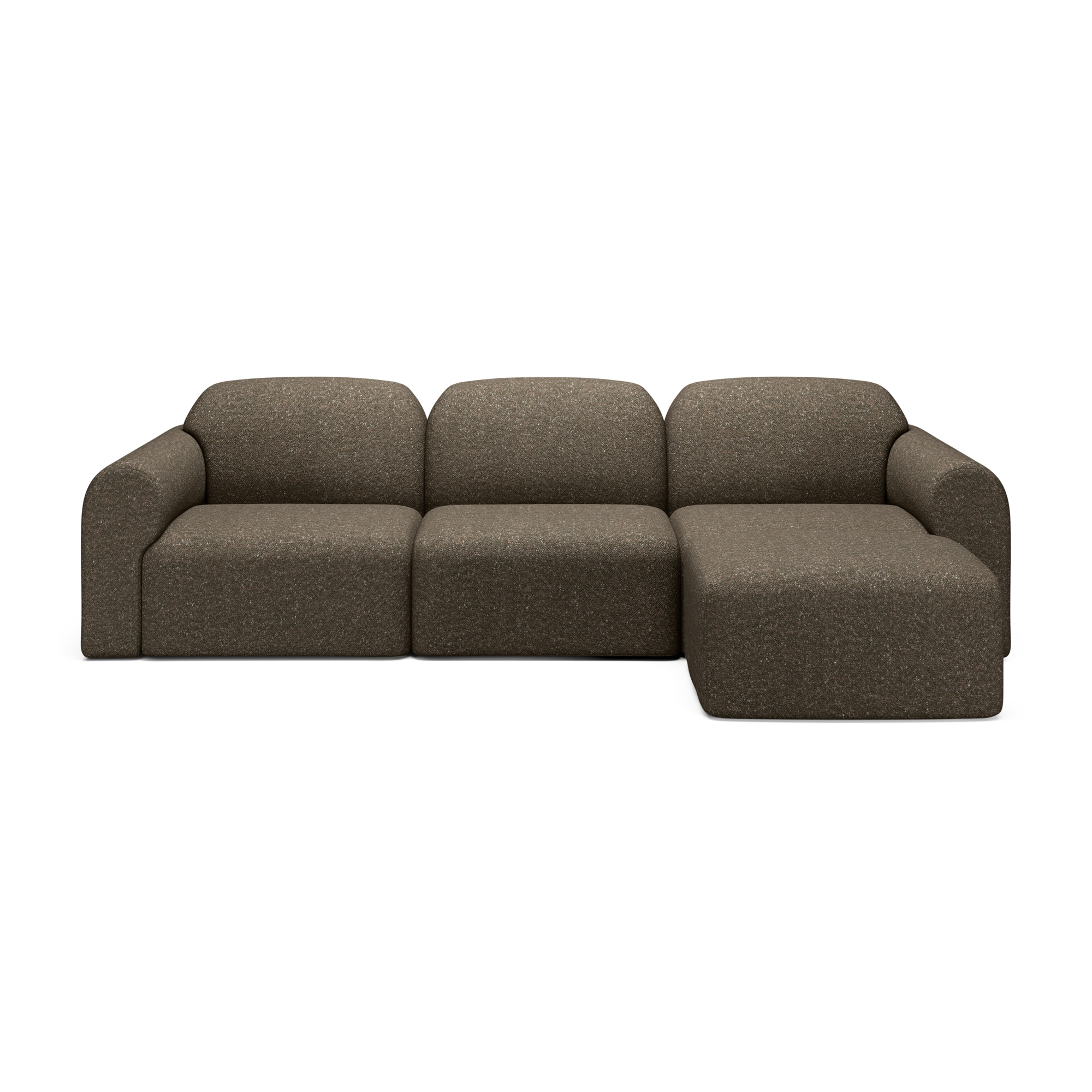 3-zitsbank Bulky met hocker cedar