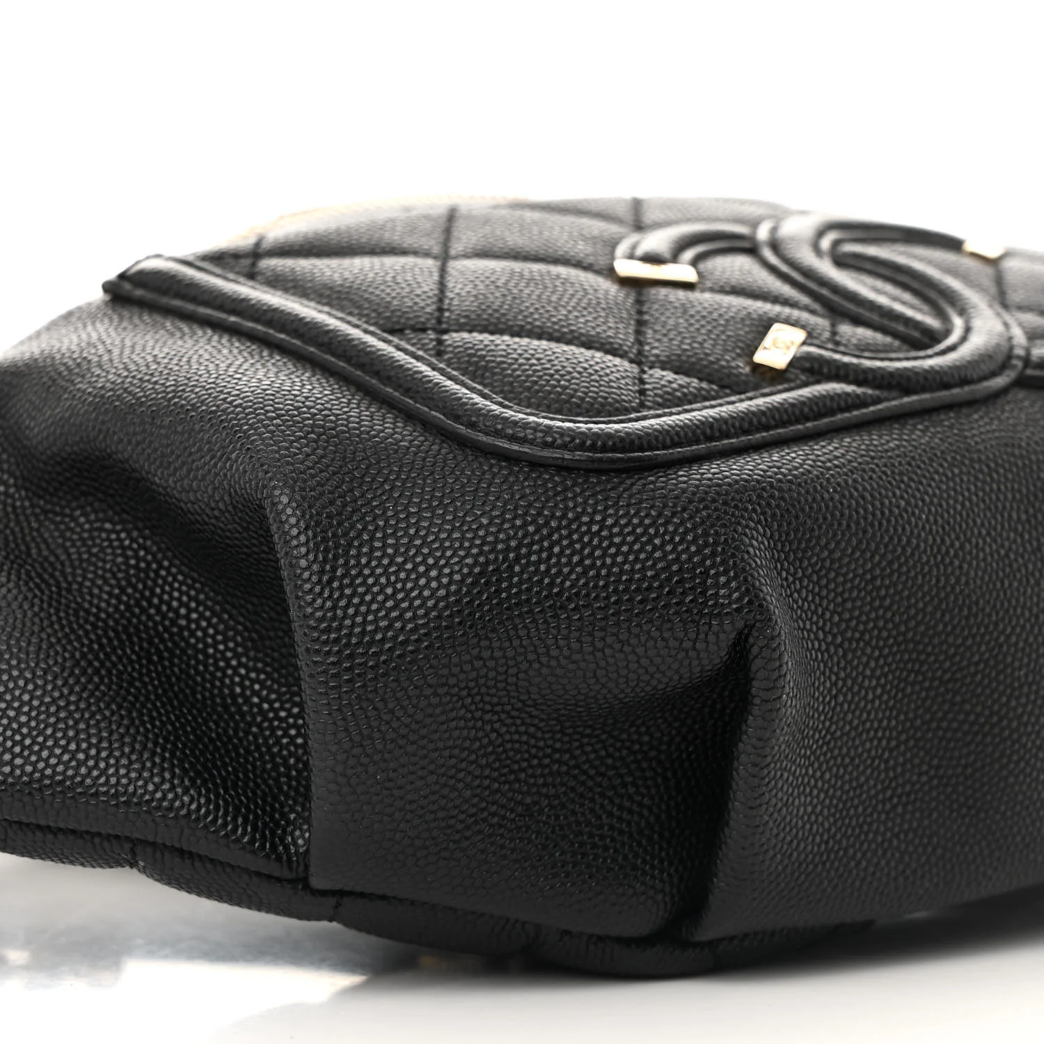 Caviar Quilted Filigree Waist Bag Black - Top Club