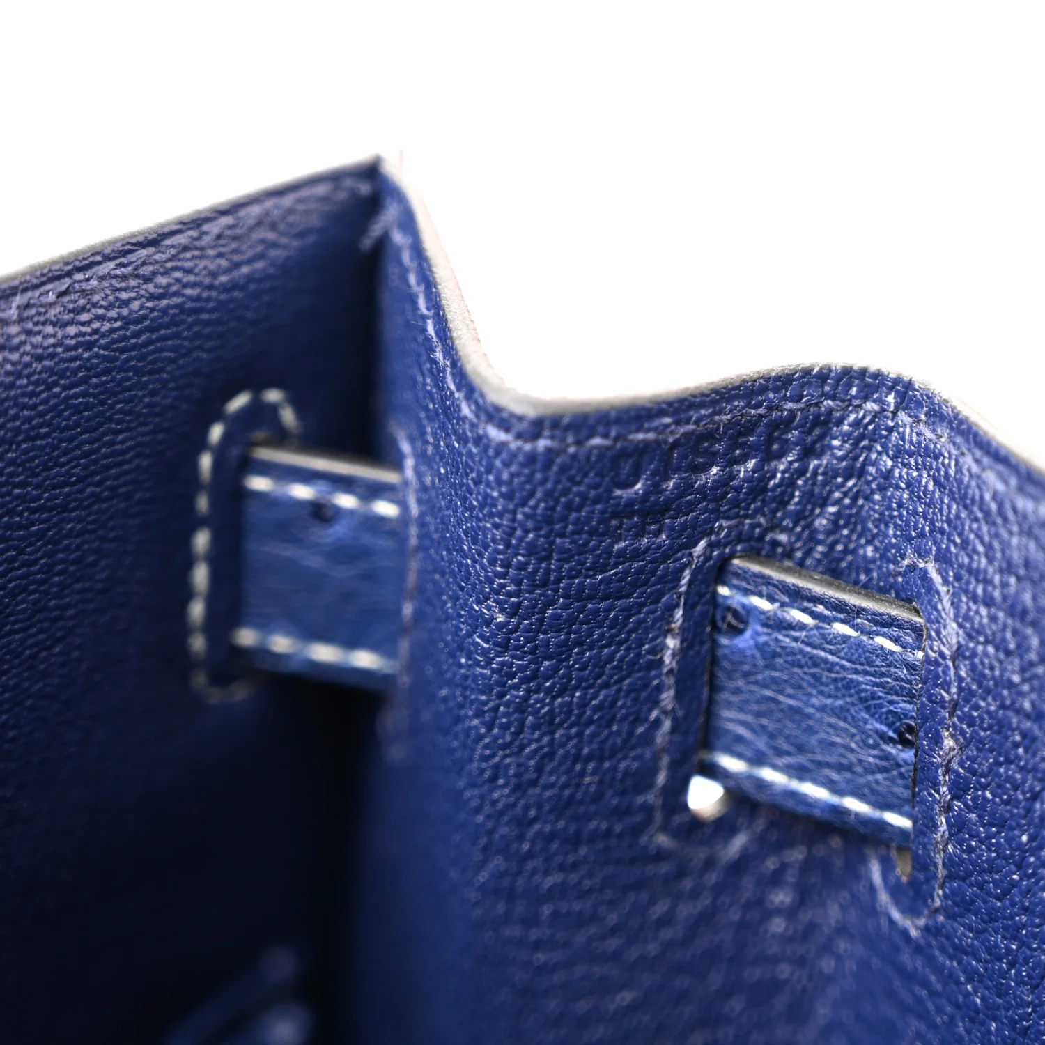 Ostrich Horseshoe Kelly Sellier 28 Bleu Iris - Top Club