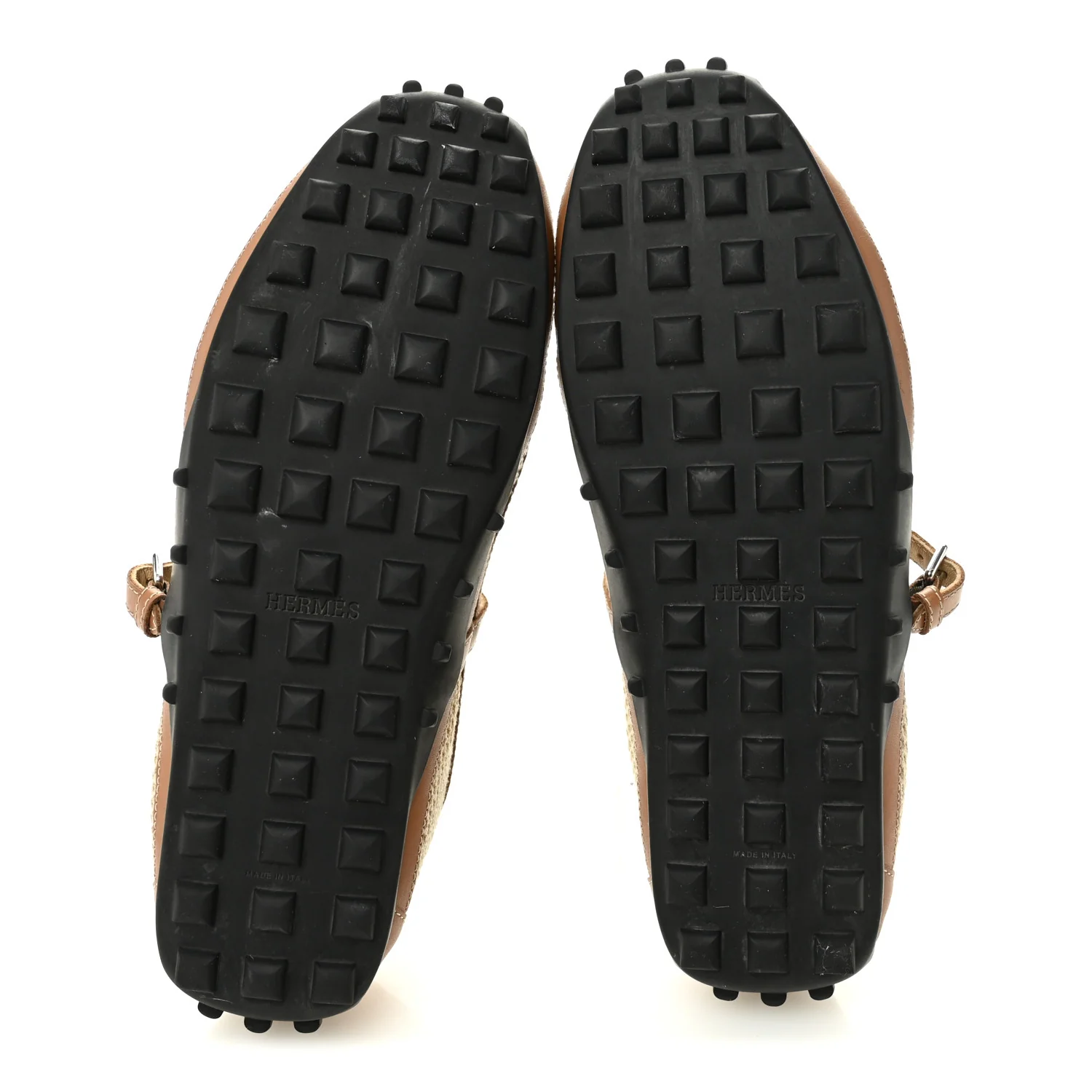 Crochet Knit Calfskin Kichu Ballet Flats 37.5 Beige Lin Naturel - Top Club