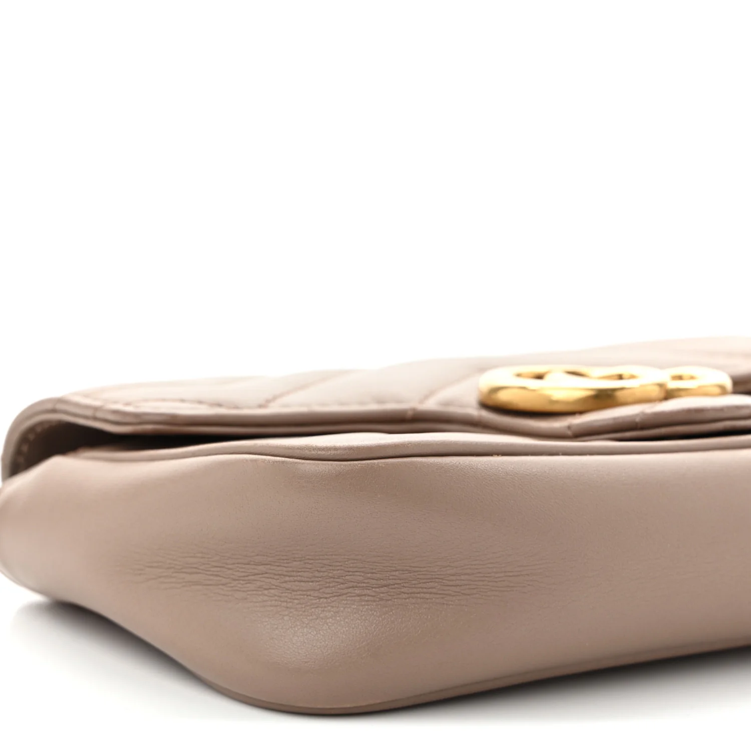 Calfskin Matelasse Super Mini GG Marmont Shoulder Bag Porcelain Rose - Top Club