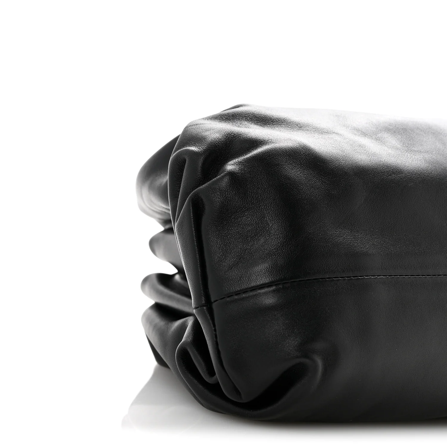 Smooth Butter Calf The Pouch Oversized Clutch Black - Top Club