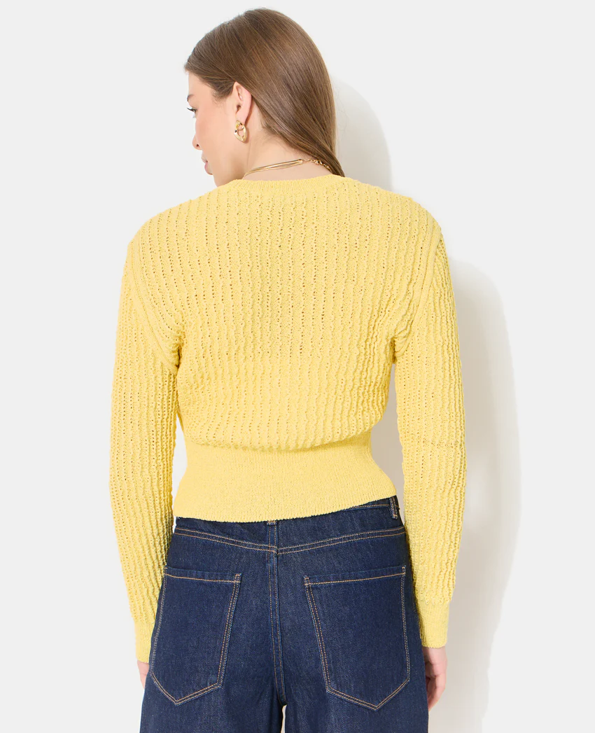 Pimkie Gilet court en maille ajourée et reliefée