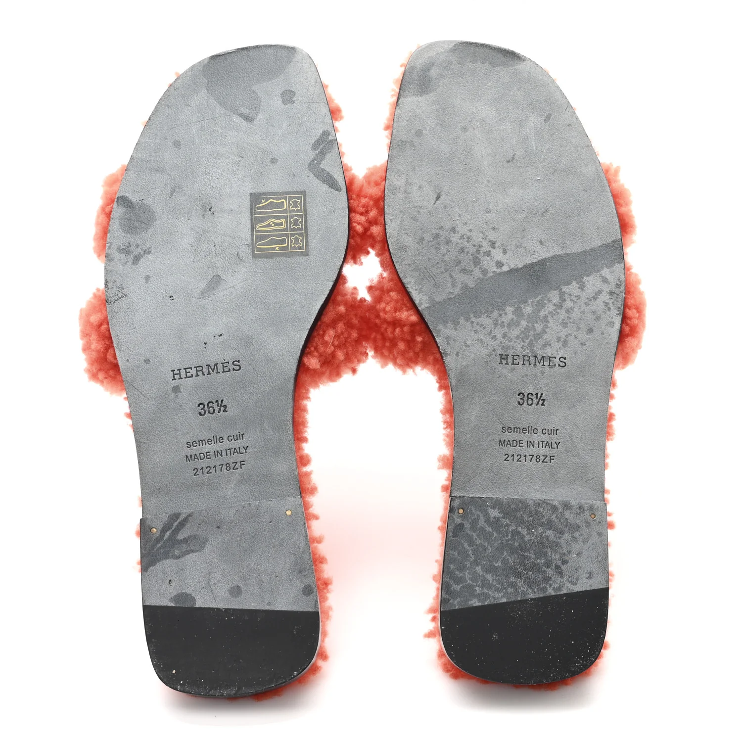 Woolskin Oran Sandals 36.5 Orange - Top Club