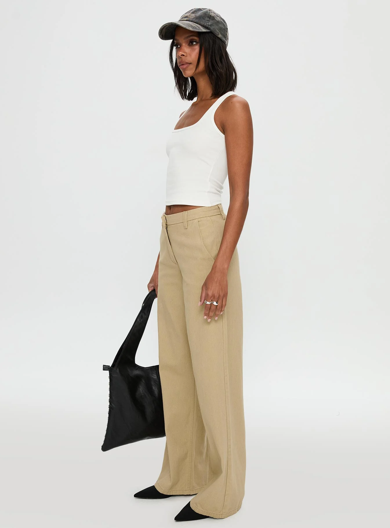 Latitude High Rise Wide Leg Pants Beige