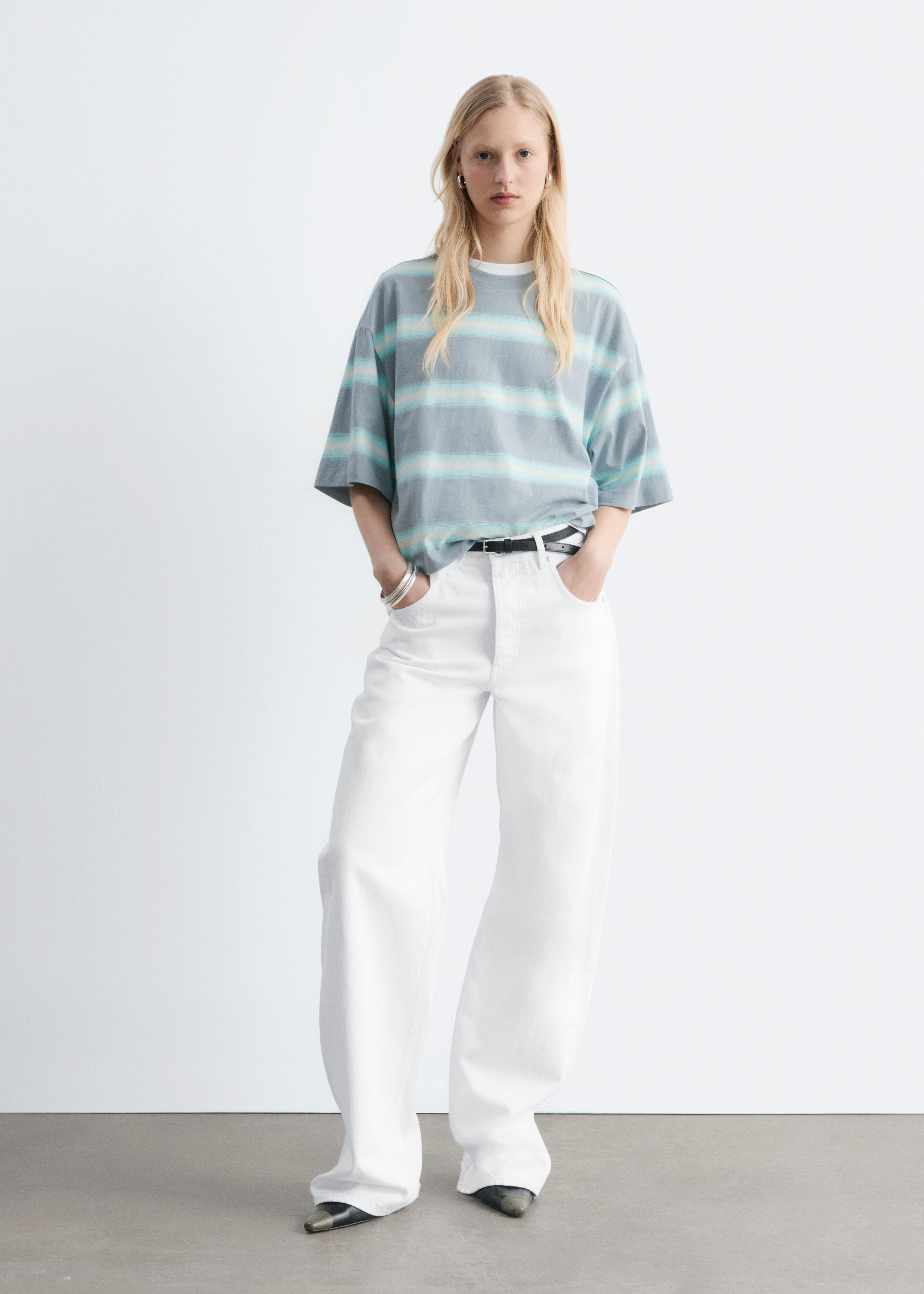 & Other Stories OVERSIZED STRIPED COTTON T-SHIRT