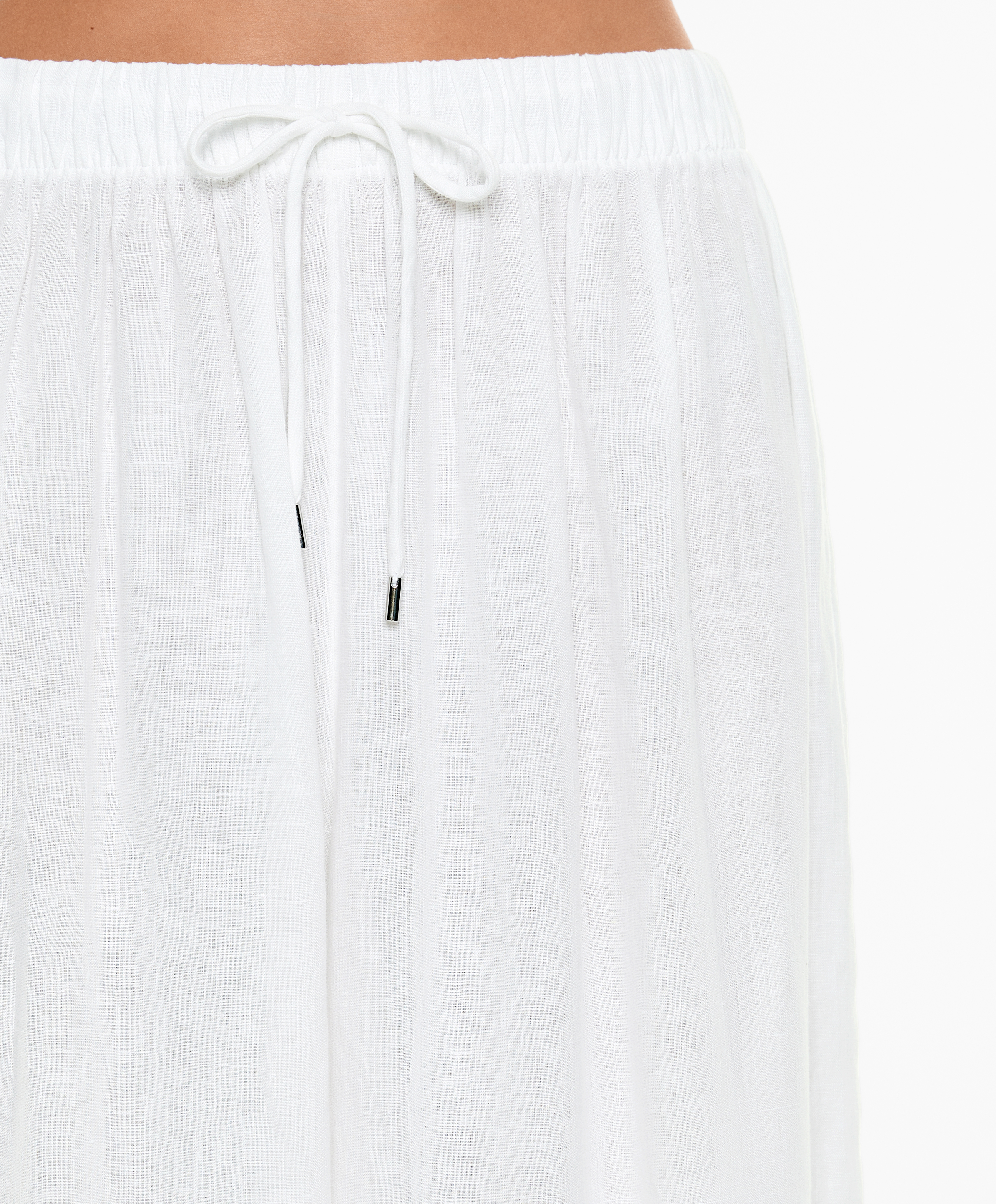 OYSHO Straight cut 100% linen trousers