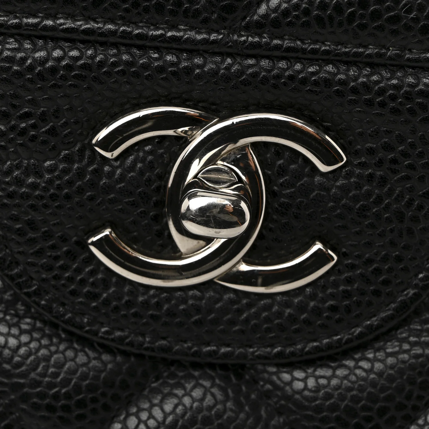 Caviar Quilted Jumbo Double Flap Black - Top Club