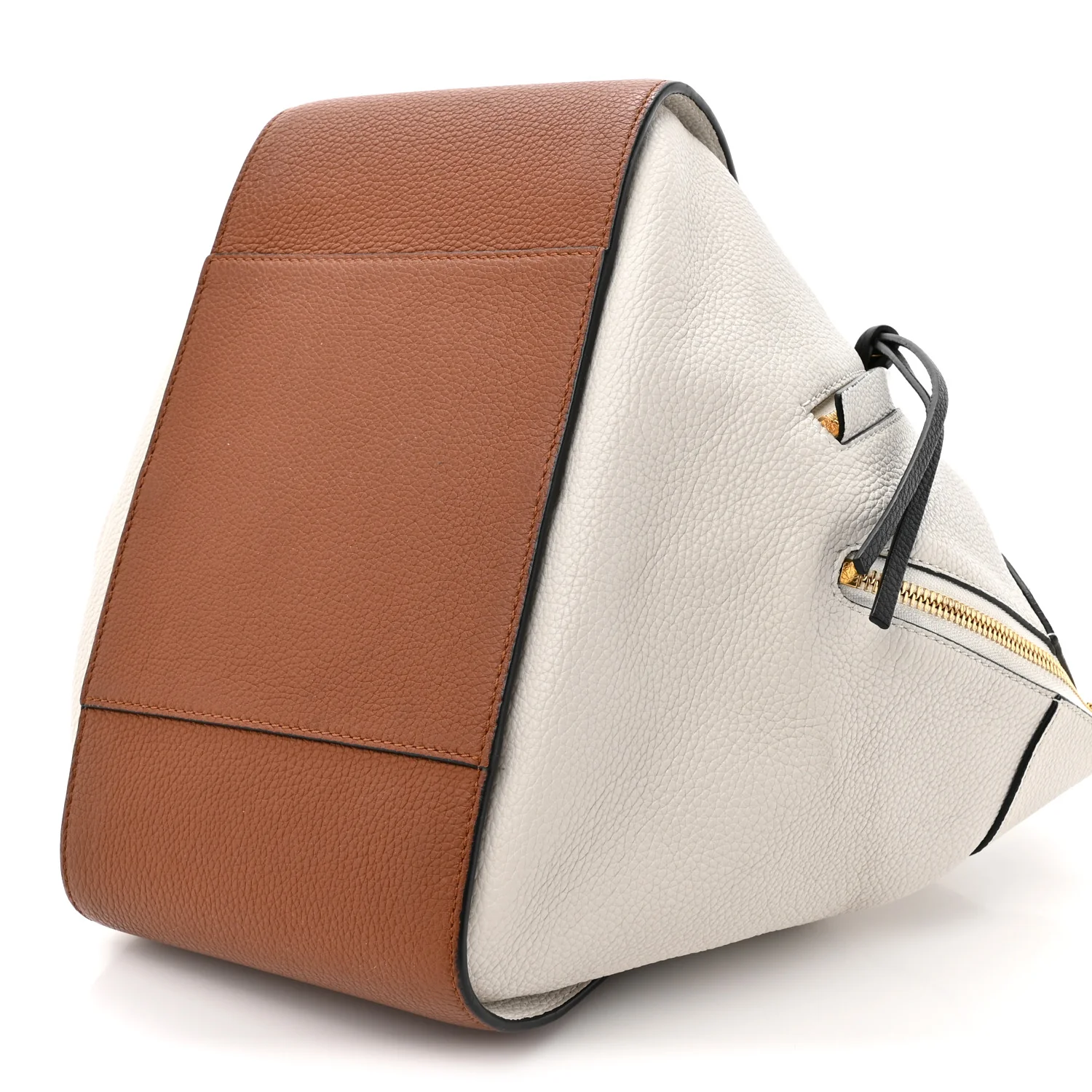 Calfskin Small Hammock Shoulder Bag Tan Ivory Black - Top Club