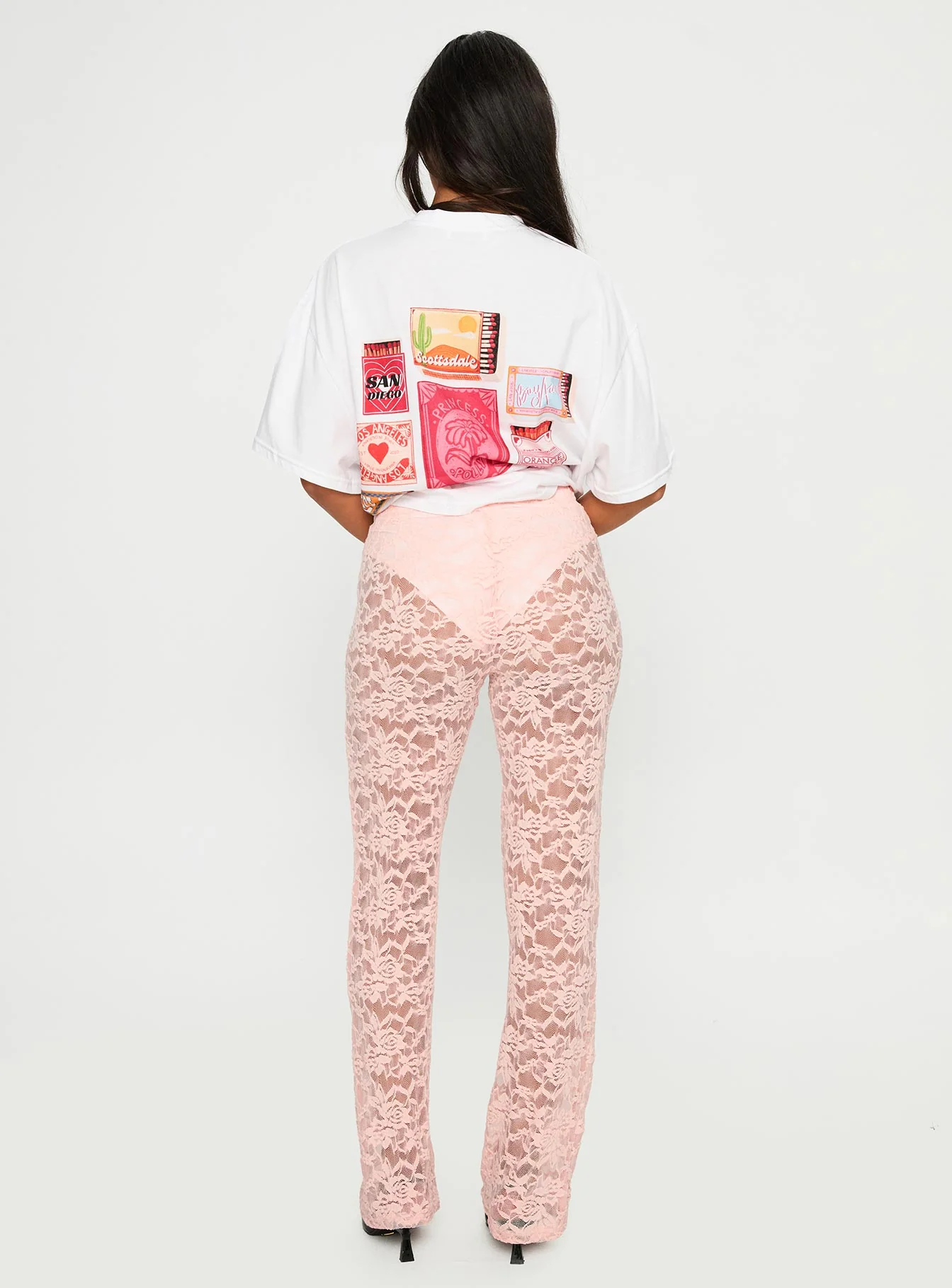 Peru Lace Pants Pink