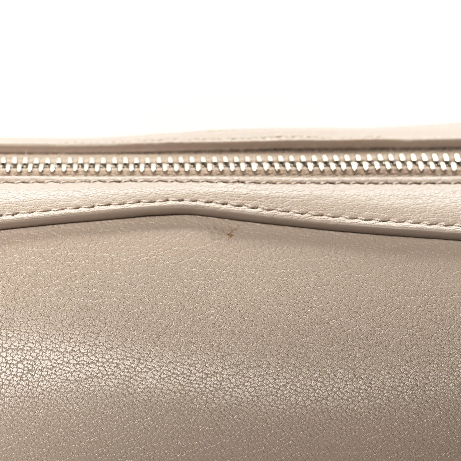 Shiny Goatskin Medium Le Teckel Bag Grege - Top Club