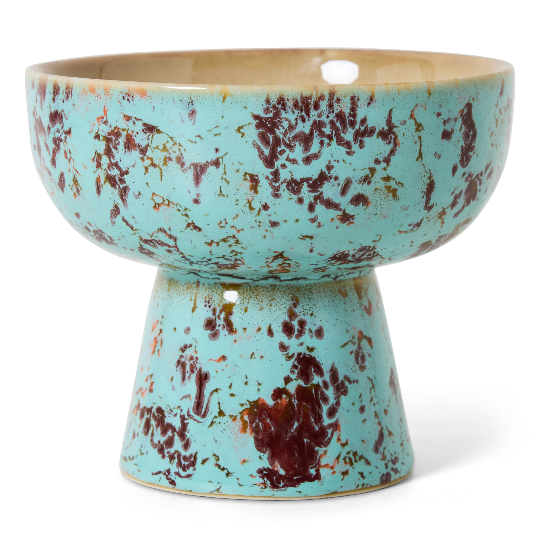 Servies 70's Ceramics tapas schaaltje op voet S patina
