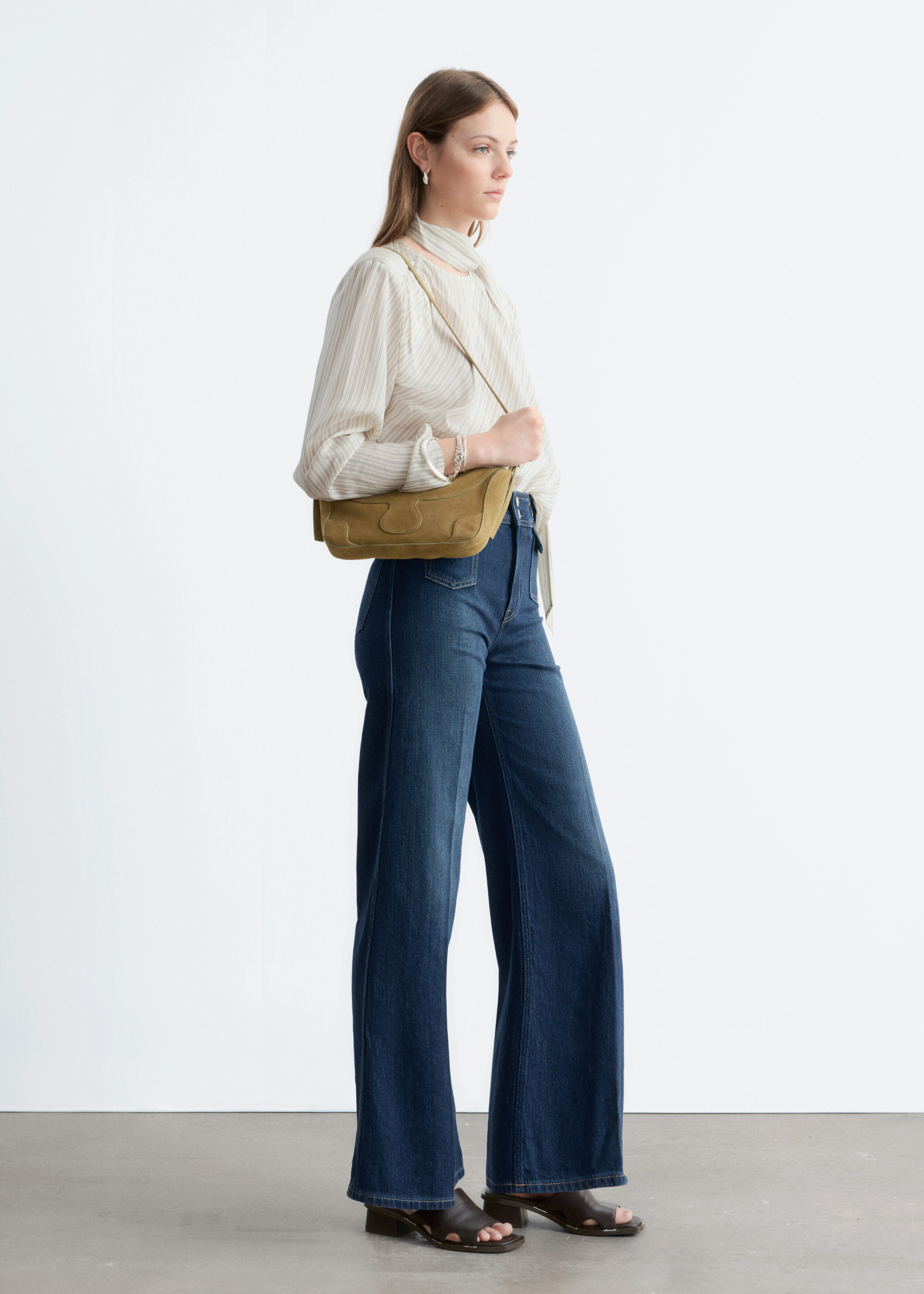 & Other Stories PRESS-CREASE FLARED JEANS