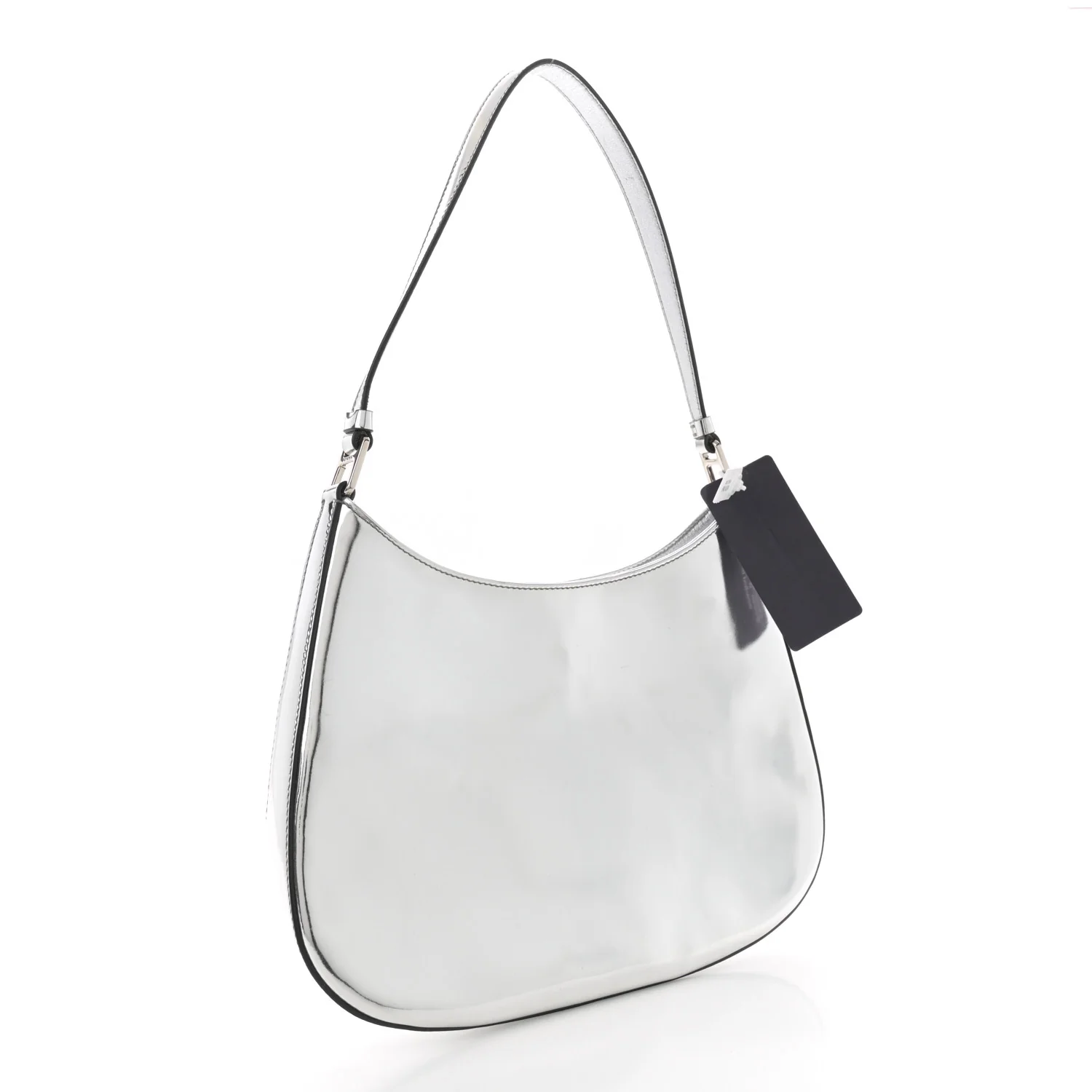 Spazzolato Cleo Shoulder Bag Argento - Top Club