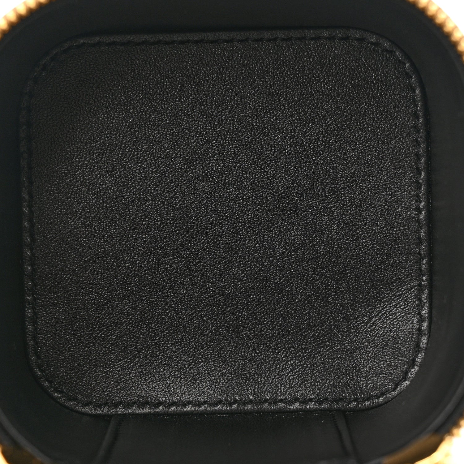 Patent Calfskin Triomphe Mini Vanity Case Black - Top Club